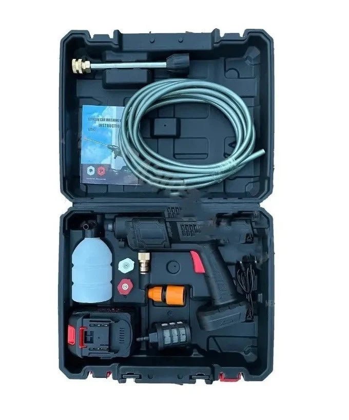 HydroJet Pro 48V – Hidrolavadora Inalámbrica Potente con 2 Baterías | Limpia tu Auto y Hogar en Minutos