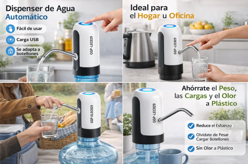 Agua en 1 Segundo - Dispensador Automático de Agua