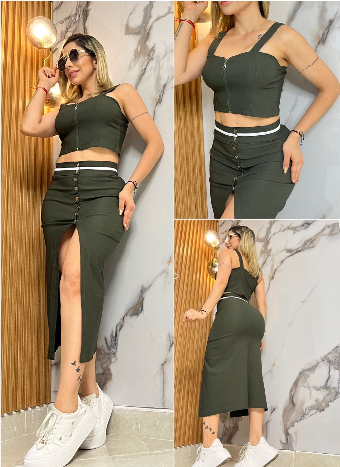 Conjunto Falda Y Blusa