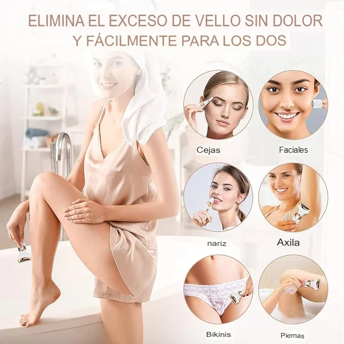💖 Depiladora Facial y Corporal 4 en 1 - Precisión y Cuidado Total