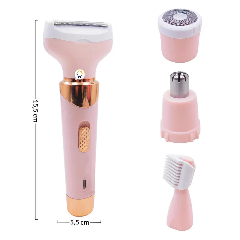 💖 Depiladora Facial y Corporal 4 en 1 - Precisión y Cuidado Total